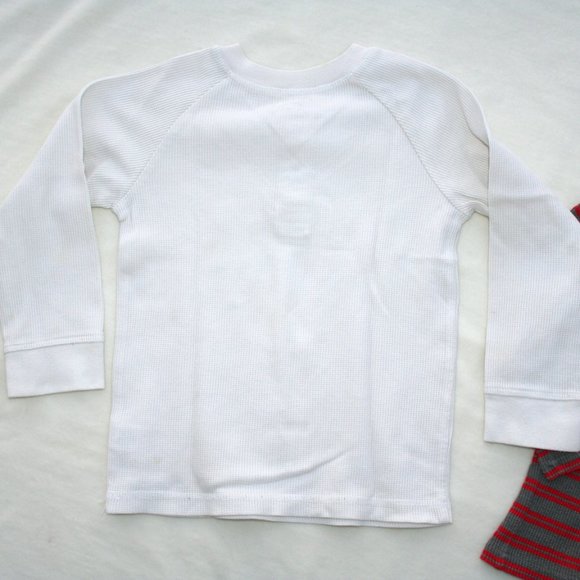 ❄️5T BOY WAFFLE KNIT THERMAL LONG SLEEVE SHIRT LOT of 2 SHIRTS WARM EUC LAYERING - Picture 11 of 16